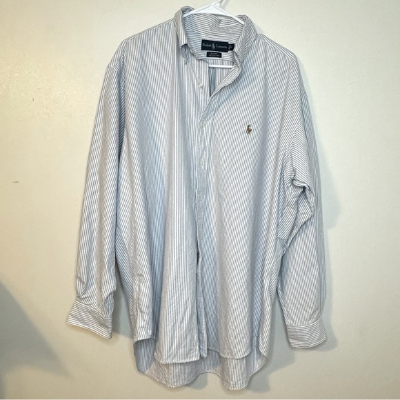 Ralph Lauren blue & white stripe shirt - Picture 1 of 1
